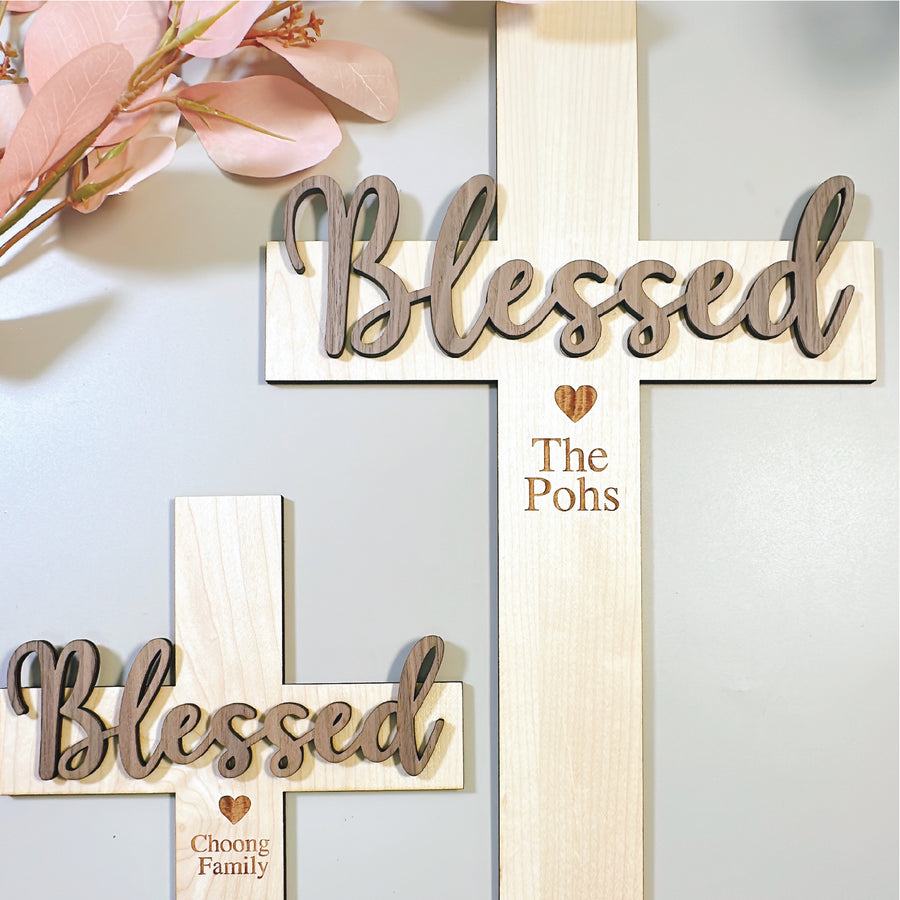 Blessed v1 3D Cross Sign