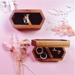 Customised Petite Jewellery Box [Botanical Initial Series]