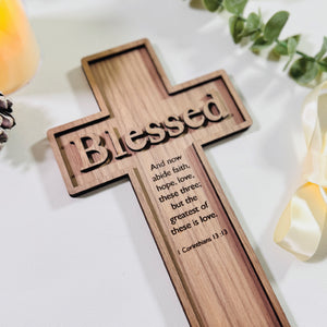 Blessed V2 3D Cross Sign
