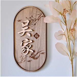 Flight Of Prosperity Family Name Plaque