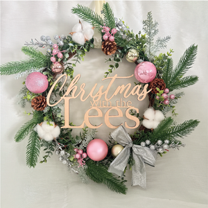 Frosted Blush Christmas Wreath