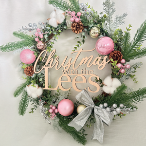 Frosted Blush Christmas Wreath