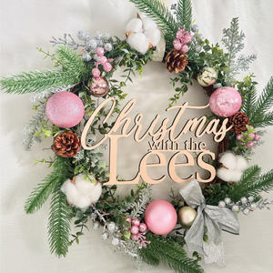 Frosted Blush Christmas Wreath