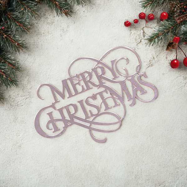 Swirlies Merry Christmas Home Sign