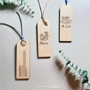 Customised Wood Bookmarks [Teacher's Day Series]