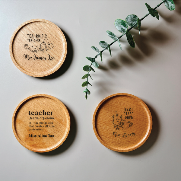 Customised Wood Coasters [Teachers Day Series]