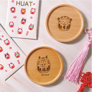 Customised Wood Coasters [Daruma Zodiac Series]