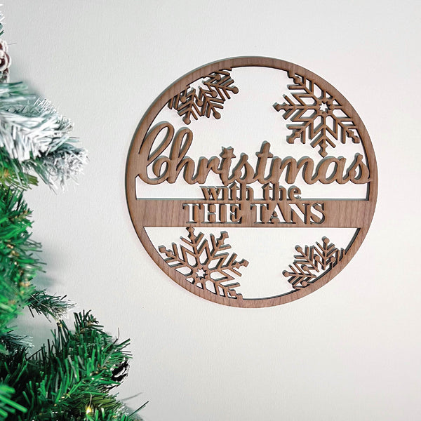 Symmetry Snow Family Christmas Sign
