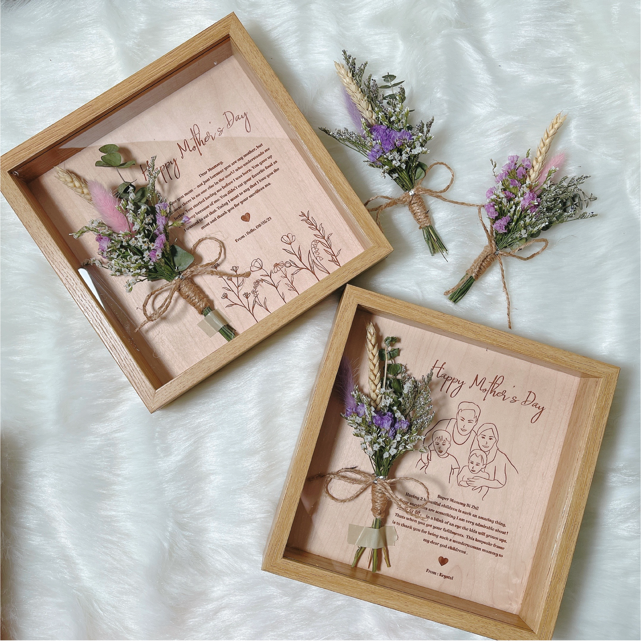 Memory Case For Roses Engraved Message & Blooms Keepsake Case - SHOPKUSTOMISE