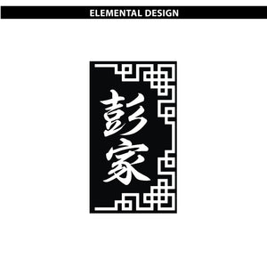 3D Elemental Family Name Plaque