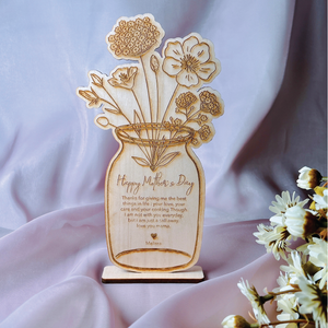 Engraved Flower Jar Keepsake