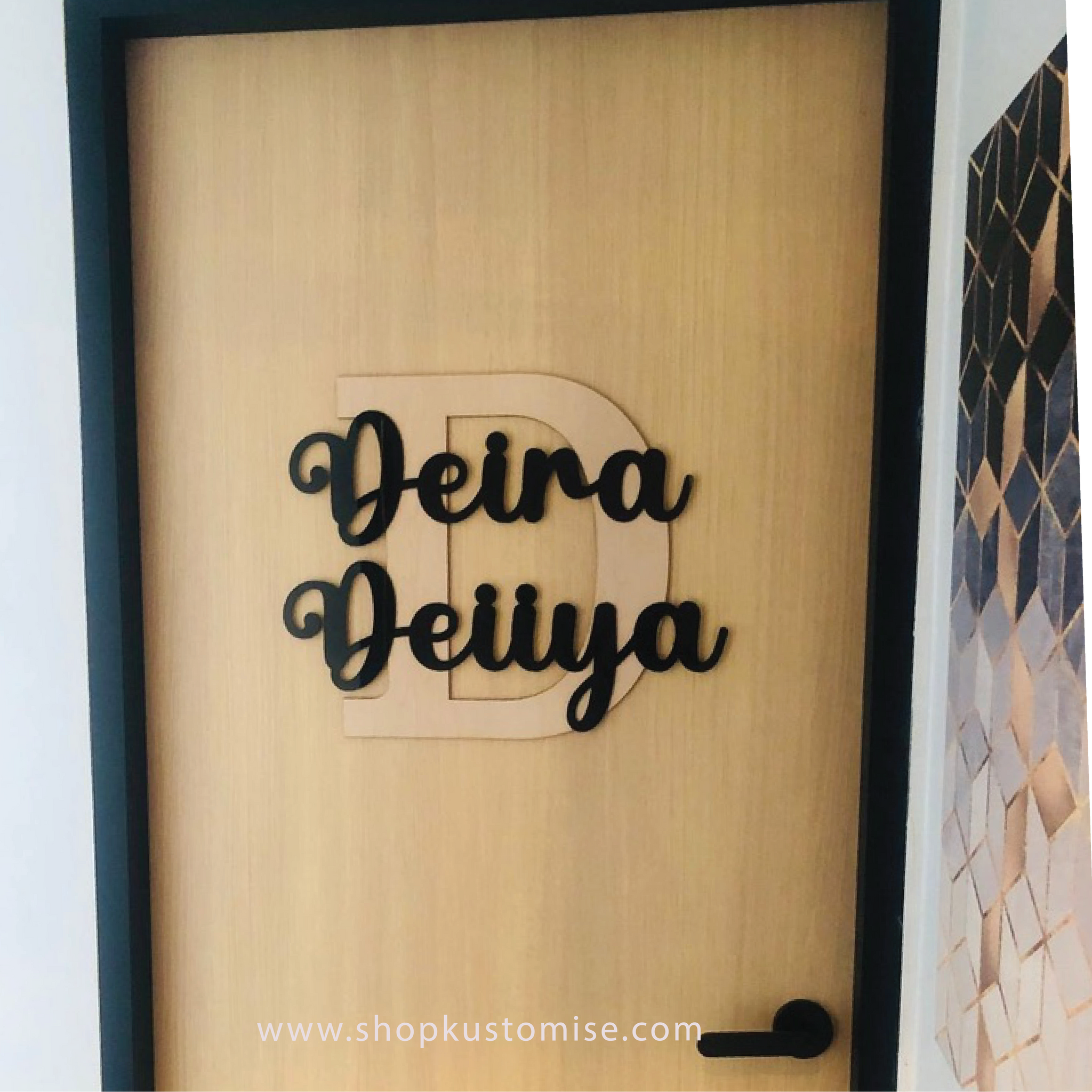 Initial Signage Initial & Name Signage - SHOPKUSTOMISE
