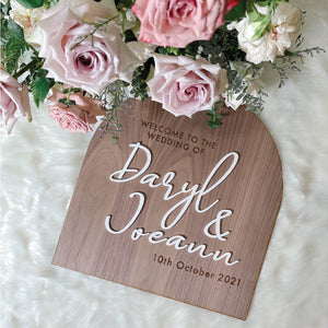 Wedding Welcome Arch Sign